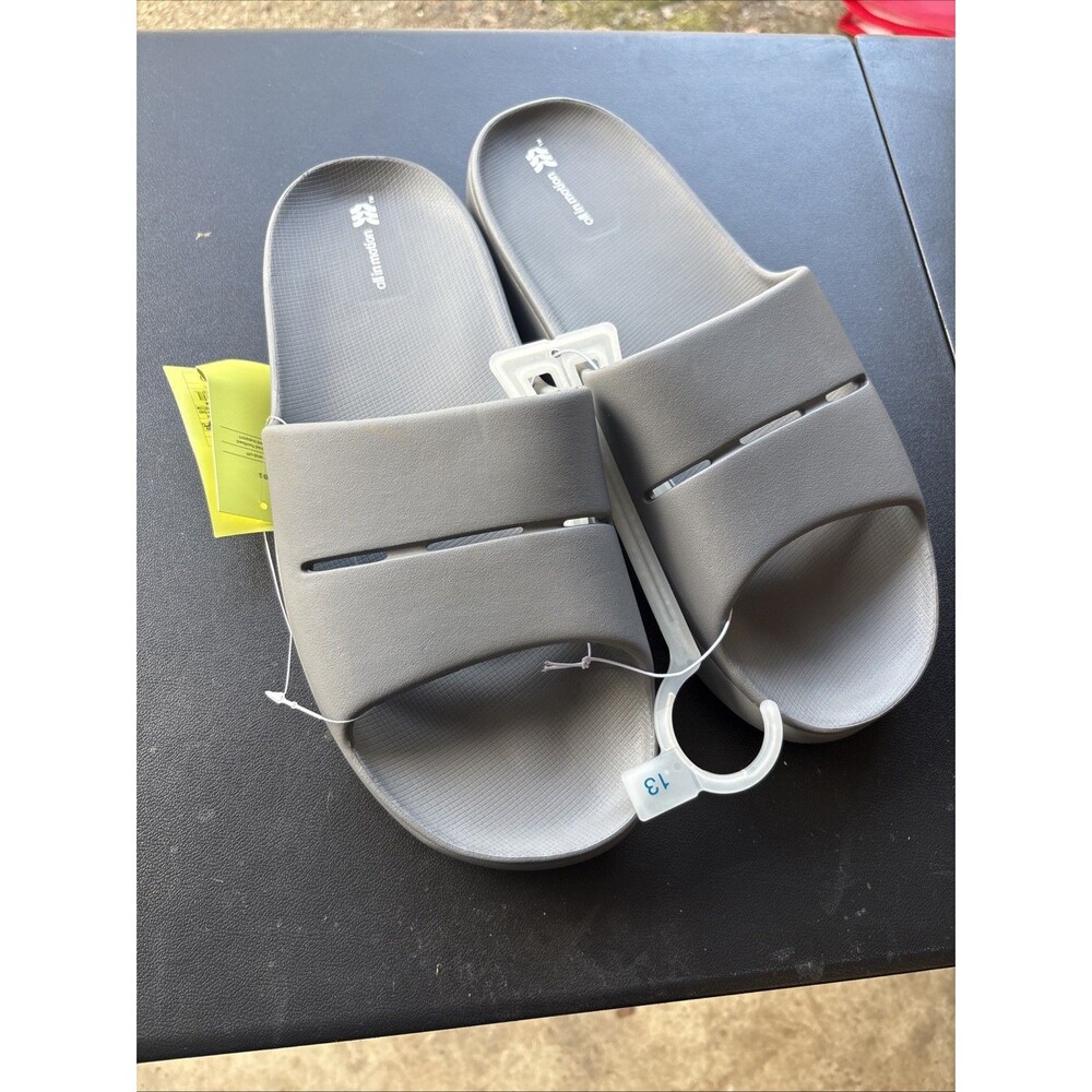 Men's Archie Recovery Slide - All In Motion™ Gray Size 13 Slip-On Sandals, NWT